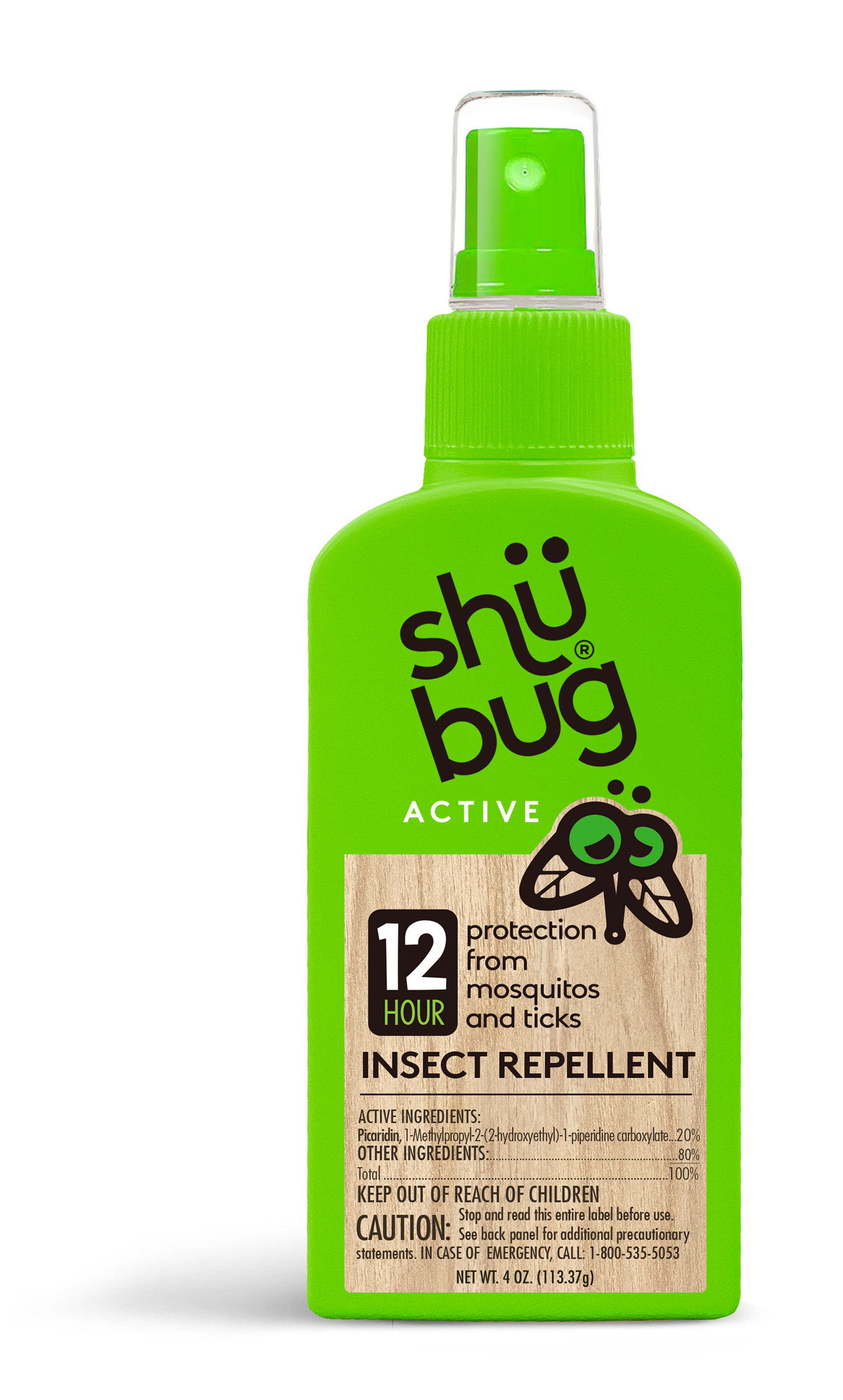 Shubug Active, Pump, 4 oz., Insect Repellent - 2 Pack