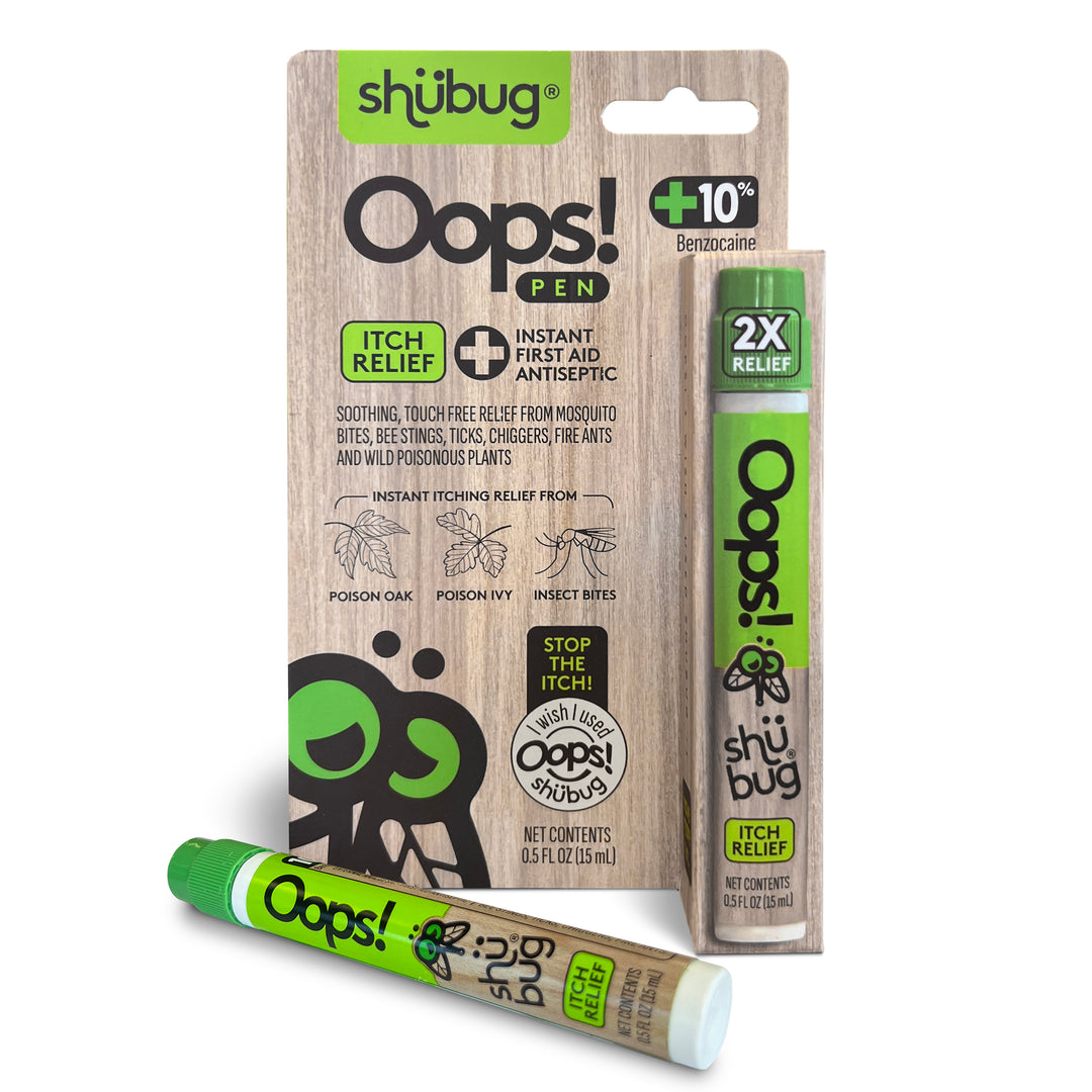 Shubug Oops Pen, Itch Relief Pen Pack, 10% Benzocaine, .5 fl oz