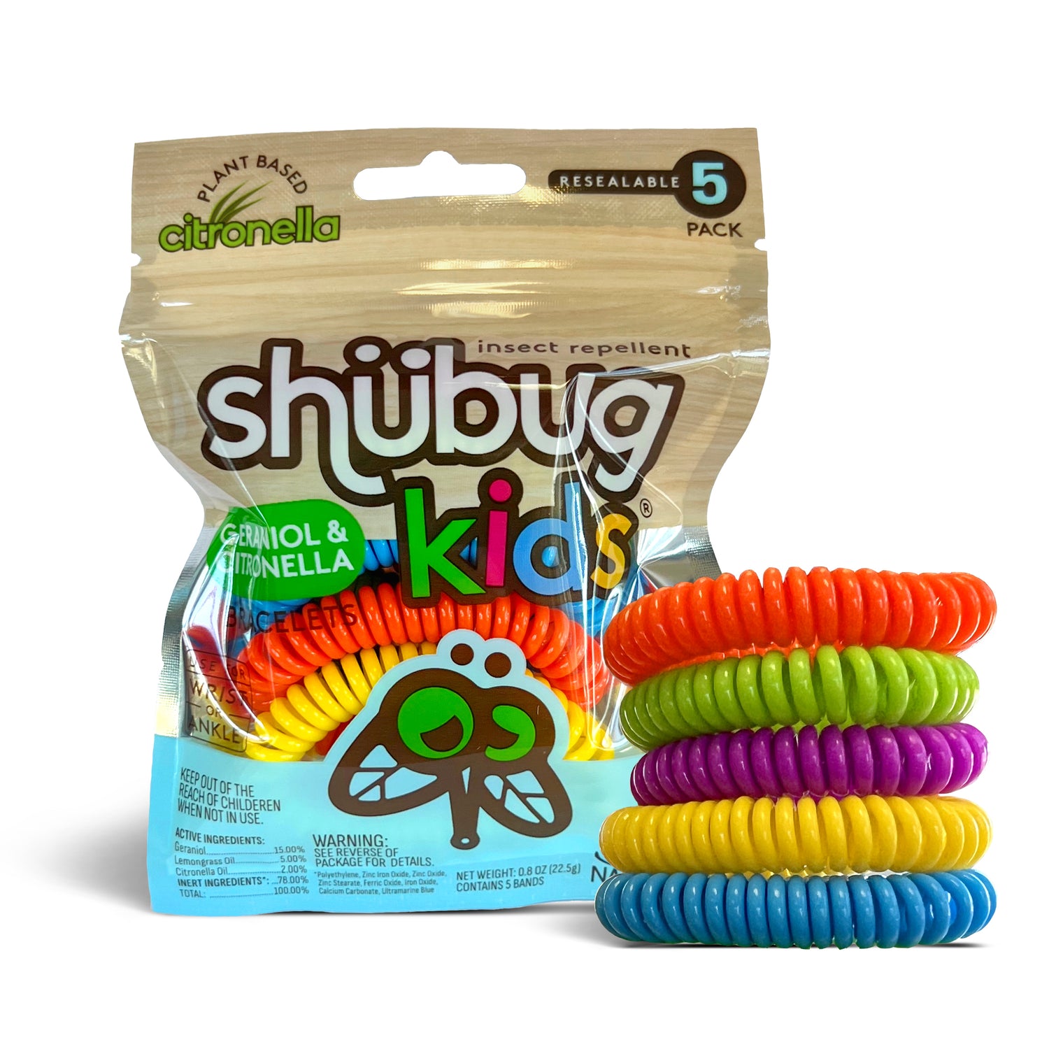 Shubug Citronella Coil Bracelets with Geraniol, 5 ct.