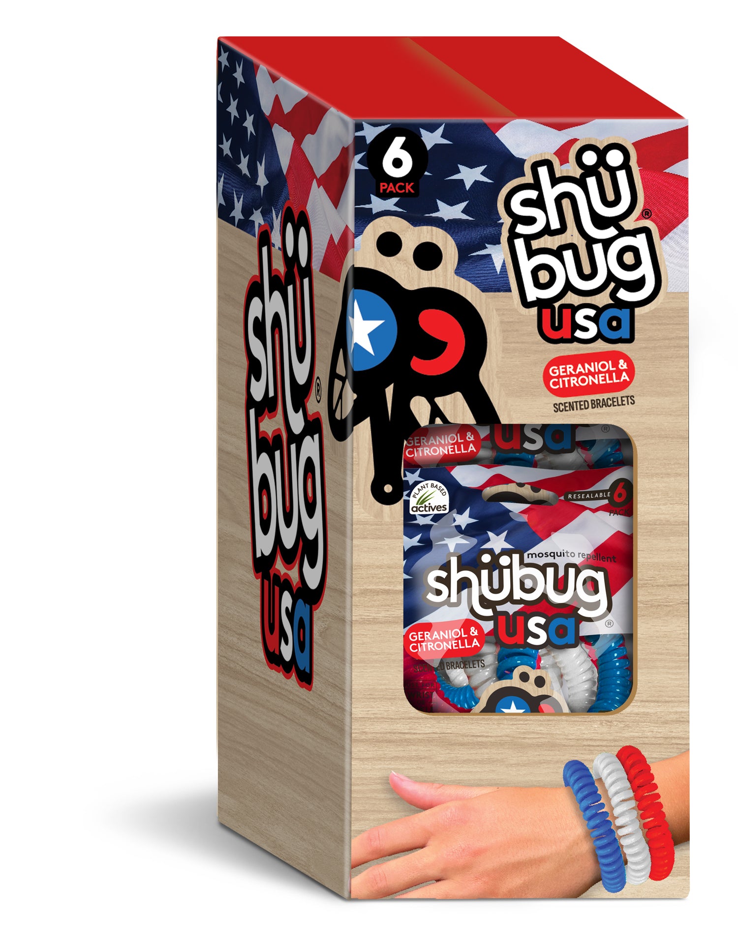 Shubug USA 6 ct. Coil Bracelets 20 Unit Cardboard Display (Limited Time)