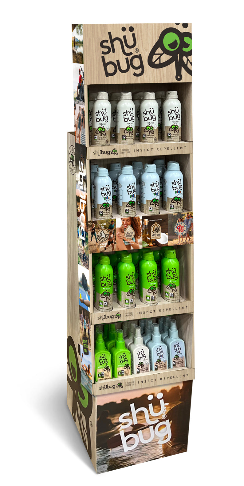 Shubug Mix-39 Cardboard Display w/ Floor Stand