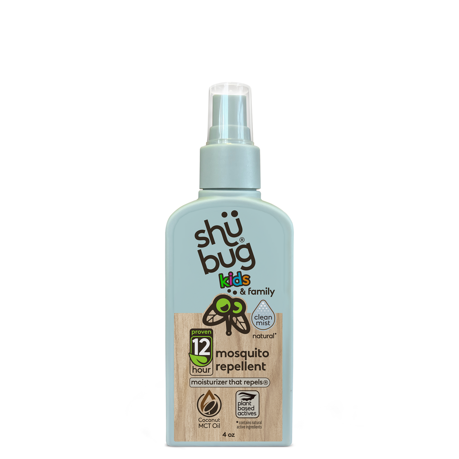 Shubug Kids and Family Clean Mist, Pump, 4 oz., Insect Repellent