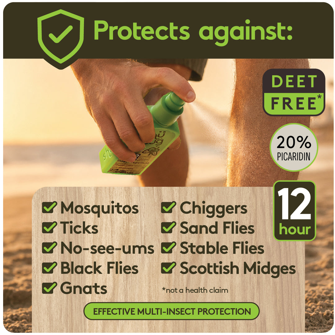 Shubug Active, Pump, 4 oz., DEET FREE Insect Repellent